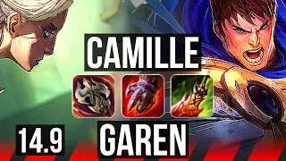 CAMILLE vs GAREN (TOP) | Quadra, 8 solo kills, 47k DMG, 18/4/8, Godlike | BR Diamond | 14.9