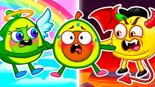 Angel vs Demon Kids Behavior || Best Kids Cartoon by Pit & Penny Stories 🥑💖