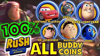 RUSH: A DISNEYPIXAR ADVENTURE 100% ALL BUDDY COINS (No Commentary) COMPLETE WALKTHROUGH