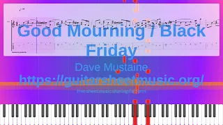 Good Mourning / Black Friday Sheet Music Free, Dave Mustaine Synthesia Piano