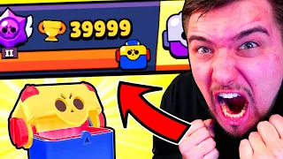 40000 MEGA BOX OPENING! *RAGE* HARD PUSH 900 TROPHY EVE! | Brawl Stars