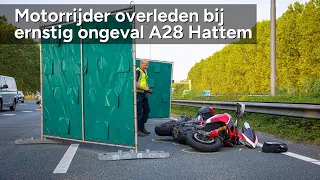 Motorrijder overleden bij ernstig ongeval A28 Hattem - ©StefanVerkerk.nl