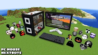 SURVIVAL GAMING PC HOUSE WITH 100 NEXTBOTS in Minecraft - Gameplay - Coffin Meme