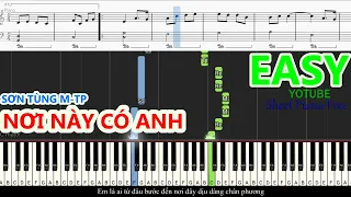 NƠI NÀY CÓ ANH - SƠN TÙNG M-TP | Piano Easy | Sheet Free