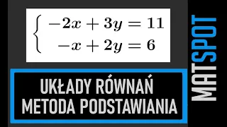 Układy równań  - metoda podstawiania