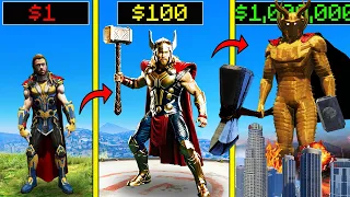 GTA 5 : $1 THOR to $1,000,000,000 GOLD KING THOR in GTA 5!