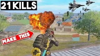 *NEW* AIR STRIKE WEAPON!! | 21 KILLS SOLO vs SQUAD | PUBG Mobile 🐼