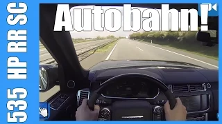 POV Range Rover 5.0 V8 Supercharged TUNED 535 HP 235 km/h FAST! Onboard / POV on AUTOBAHN!