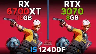 RX 6700 XT vs RTX 3070 | i5 12400F | Tested in 17 games