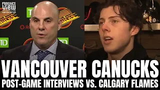 Rick Tocchet & Cole McWard React to Vancouver Canucks Win vs. Calgary, McWard First Career Goal