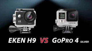 Eken H9 4K vs GoPro Hero 4 Test, сравнение экшн камер тест.