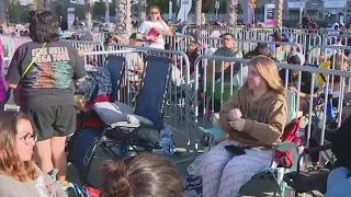 Swifties line up early at SoFi Stadium for Taylor Swift merch