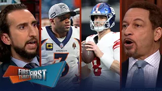 Russell Wilson in ‘pole position’ to start, Is Daniel Jones the guy? | NFL | FIRST THINGS FIRST