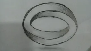 Draw a beautiful optical illusion. The impossible oval drawing.