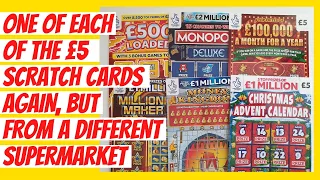 mix of £5 scratch cards. I brought 1 of each of the £5 scratch cards on sale in Tesco's.