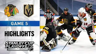 NHL Highlights | First Round, Gm5: Blackhawks @ Golden Knights - Aug. 18, 2020