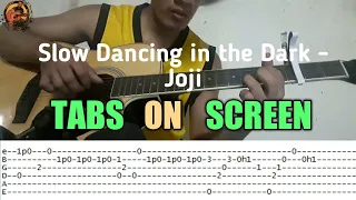 Slow Dancing in the Dark - Joji Guitar Fingerstyle (Tabs on Screen)