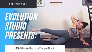 45 MIN POWERFUL Full Body BARRE FLOW (low-impact, weights, music)