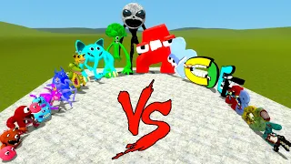 ALL GARDEN OF BANBAN 3 FAMILY vs ALPHABET LORE FAMILY In Garry's Mod!