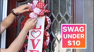 Making A Wreath For Front Door (dollar tree valentines DIY ) 2020