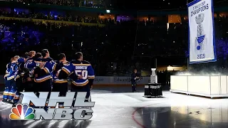 St. Louis Blues raise banner to celebrate Stanley Cup win | NHL | NBC Sports