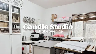 Candle studio makeover |  Home studio tour (so much better!!!!!)