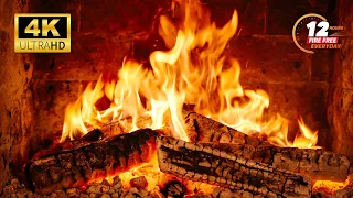 🔥 Enjoy Fireplace 4K Ambience with Crackling Fire Sound. Cozy Fireplace Background on TV Home