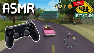 ASMR Gaming | SIMPSONS HIT N RUN + Controller Sounds 💤🎮