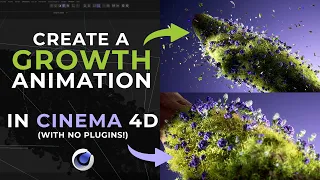 Create an EASY growth animation in Cinema 4D (NO PLUGINS)