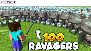 100 Ravagers vs Me in Minecraft...