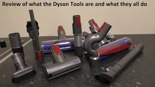 What are all the Dyson tools called and what do they do?