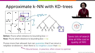 Approximate k-NN search using KD-trees - Machine Learning: Clustering & Retrieval