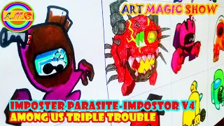 [Drawing FNF] Imposter Parasite-IMPOSTOR V4 (Extras)/AMONG US Triple Trouble #002