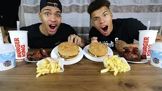 BURGER KING MENÜ CHALLENGE !!! | Kelvin und Marvin