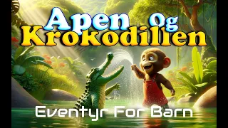 Apen Og Krokodillen | Eventyr For Barn | Med bilder og tekst | Barneforlaget