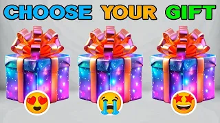 Choose Your Gift 🎁🎁 2 good 1 bad 😍🤩😭 3 gift box challenge 😱 Pick a gift 🎁 #chooseyourgift #gift