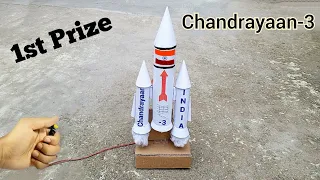 Chandrayaan-3 working model - Chandrayaan for school project - rocket launching 🚀 science project