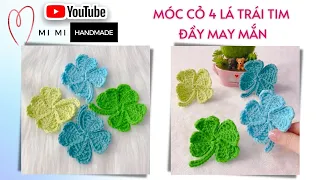 #106 Móc Cỏ 4 Lá Trái Tim May Mắn | Trang Trí, Kẹp Sách, Làm Móc Khoá May Mắn | Mimi Handmade