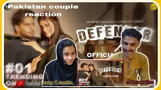 Pakistan couple Reaction on Defender by Mankirt Aulakh | Akshara Singh | Renuka Haryanvi song 2024