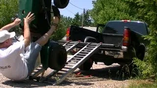 How NOT to load your lawn tractor FAIL