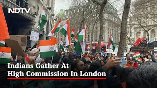 Solidarity March After Khalistani Protest At Indian Embassy In London