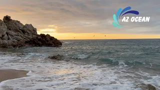 Mediterranean Bliss: 4K Ocean Waves & Soothing Piano Music 🌊 Quiet Harmony | AZ Ocean Waves