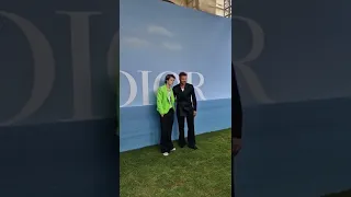David Beckham and Cruz Beckham at Dior Men’s Spring/Summer 2023 show. #davidbeckham