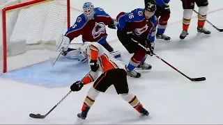 Jonathan Bernier's incredible stick save leads to Nathan MacKinnon's goal