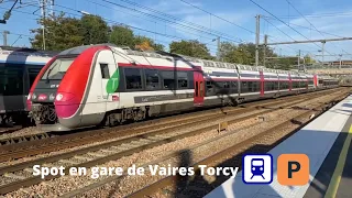 Spot en gare de Vaires Torcy : Ligne P, TGV, ICE, TER