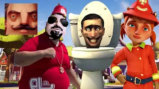 Hello Neighbor - My New Neighbor Mya Firefighter Skibidi Toilets MrBeast Skibidi Dop Gameplay