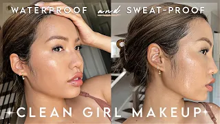 glowy waterproof & sweat proof summer makeup // ✨ CLEAN GIRL LOOK ✨