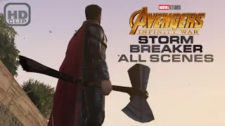 All Thor and Stormbreaker Scenes in Infinity War HD