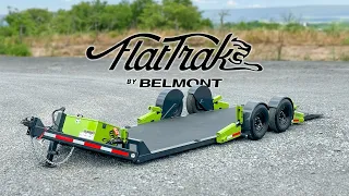 FlatTrak Trailers 22' No Ramps Knuckled A-Frame 14K Trailer Lays Flat on the Ground