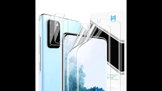 HATOSHI [4 Pack] Samsung Flexible TPU Screen Protector+Camera Lens Protector Installation Guide